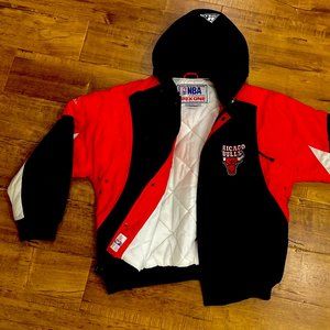 Apex one NBA Chicago Bulls winter hooded Jacket Size L | VINTAGE |  Great Shape